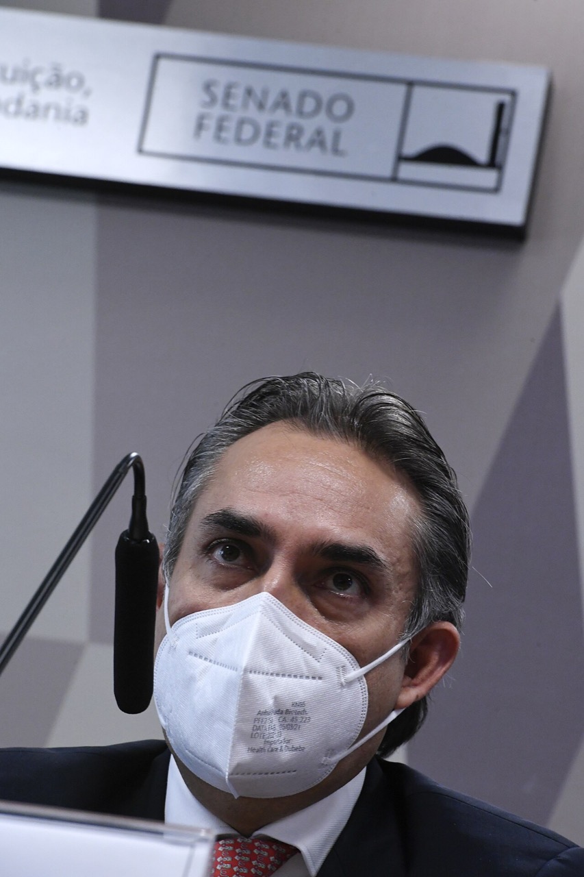 Carlos Murillo durante o depoimento à CPI da Pandemia, 13/05/2021